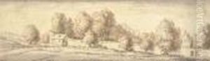 A Landscape With Trees And A Walled Park A Landscape With Trees And A Walled Park