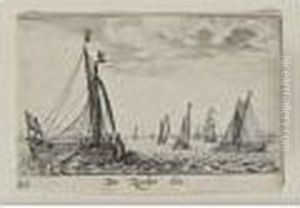 Die Zuyder See. 1635. by Wenceslaus Hollar