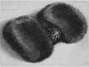 A Dark Fur Muff With Brocade Band (p., P.1946) A Dark Fur Muff With Brocade Band (p., P.1946)