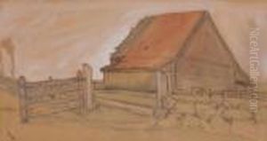 Gardsbygning Ved Landevei by Thorolf Holmboe