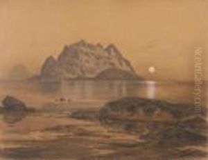 Landskap Med Midnattsol by Thorolf Holmboe