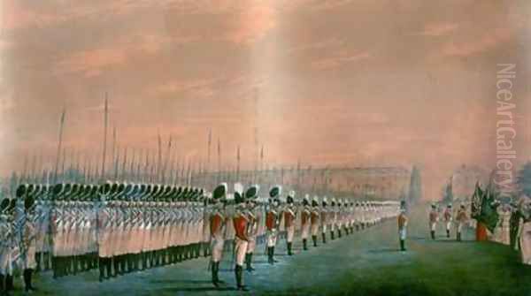 Presentation of Colours to the Second Regiment of Royal East India Volunteers at Lords Cricket Ground London 1797 - view 1