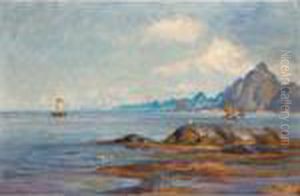 Boats At The North Cape by Thorolf Holmboe