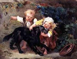 The Happy Trio by Martha Darley Mutrie