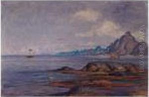 Bater Ved Nordkap (boats At The North Cape) by Thorolf Holmboe