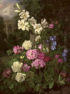 Garden in the close by Martha Darley Mutrie