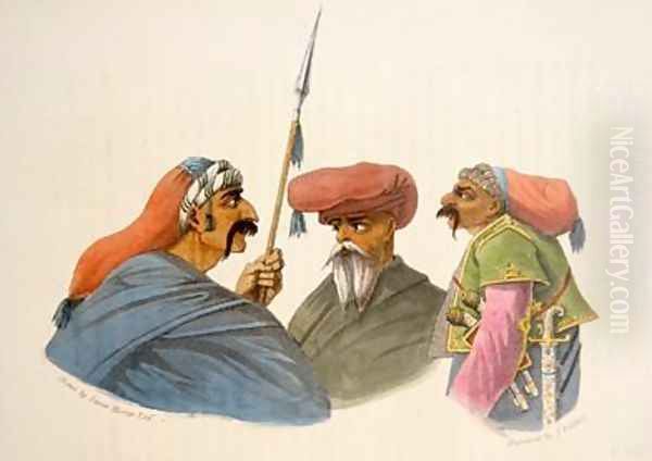 Courdish Chiefs from A Second Journey through Persia 1810-16 - view 1