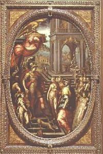 Alexander the Great giving Campaspe to Apelles 1572 by da San Friano Maso