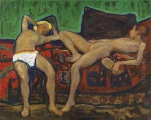 Two Resting Nudes by Adolf Hoelzel