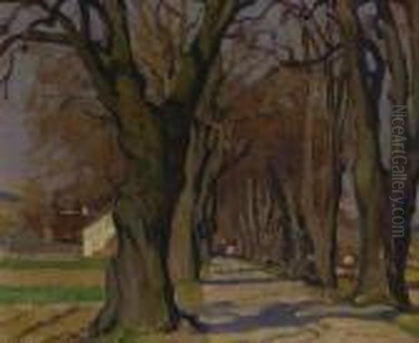 Herbstliche Allee - view 1