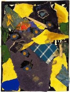 Collage - Klebebild Abstrakt (collage: Abstract Accreted Image) by Adolf Hoelzel