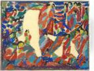 Kleinteilige Komposition Mit Figuren (tessellated Composition With Figures) by Adolf Hoelzel