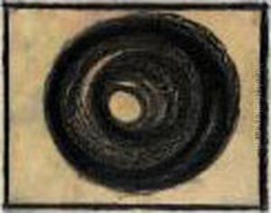 Schwarz Umrandete Grafitscheibe 
Mit Weisser Mitte (black-bordered Graphite Plane With White Centre)