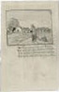 Dachauer Landschaft Mit Zwei
Figuren Und Text (dachau Landscape With Two Figures And Text) by Adolf Hoelzel