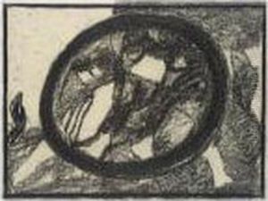 Schwarz Umrandeter Breiter Schwarzer Kreis (black-bordered Broad Black Circle) by Adolf Hoelzel