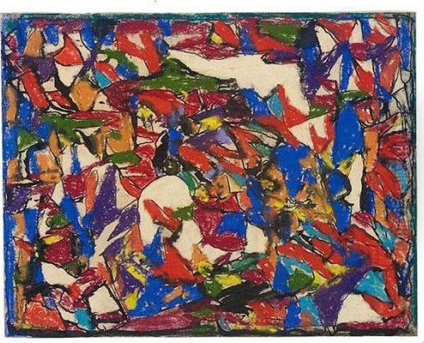 Kleinteilige Stark Bunte
Komposition Mit Weissen Flecken (colourful Mosaic Composition With White
Spots) - view 1