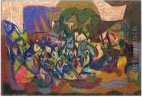 Komposition - Figuren Vor 
Bergiger Landschaft (composition: Figures In Front Of A Mountainous 
Landscape) - view 1