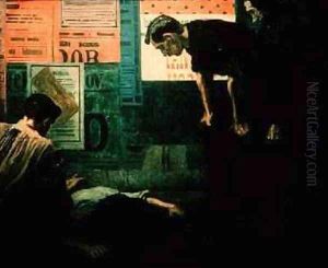 Poverty in Paris The Passage Gergovie 1884 by Felicien baron de Myrbach-Rheinfeld