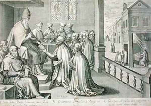 Pope Paul III 1468-1549 Receiving the Rule of the Society of Jesus 1540 - view 1