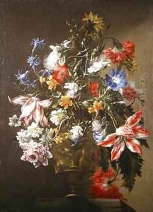 A Still Life of Flowers in a Vase by dei Fiori (Nuzzi) Mario