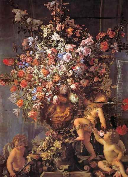 Mirror with Three Putti - view 1