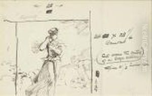 Spring:the Shepherdess Of Houghton Farm by Winslow Homer