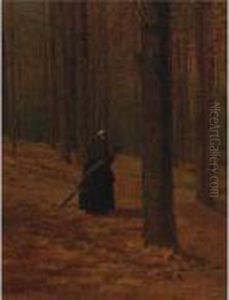 Old Woman Gathering Faggots (the Faggot Gatherer) by Winslow Homer
