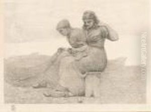 Mending The Tears (goodrich 97) by Winslow Homer