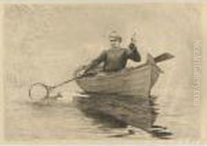 Fly Fishing, Saranac Lake (goodrich 161) by Winslow Homer