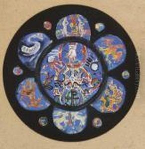 Creation - Original Design For Rose Window,loughrea Cathedral, County Galway by Evie Sydney Hone