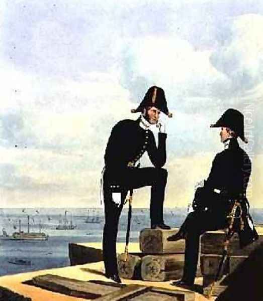 Mates plate 12 from Costume of the Royal Navy and Marines - view 1