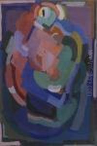 Mother & Child, Design For Eton College Stained Glass by Evie Sydney Hone