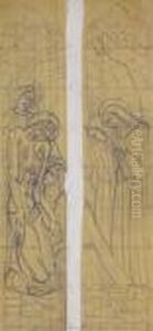 Descent From The Cross (stained Glass Design) by Evie Sydney Hone
