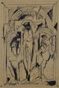 Crucifixtion With Saints by Evie Sydney Hone