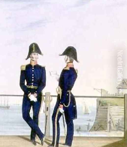 Surgeons plate 6 from Costume of the Royal Navy and Marines - view 1