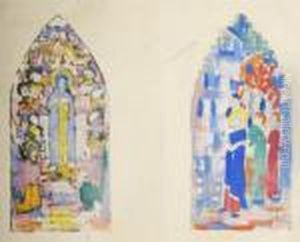 Virgin And Saints Study And Another (2) by Evie Sydney Hone