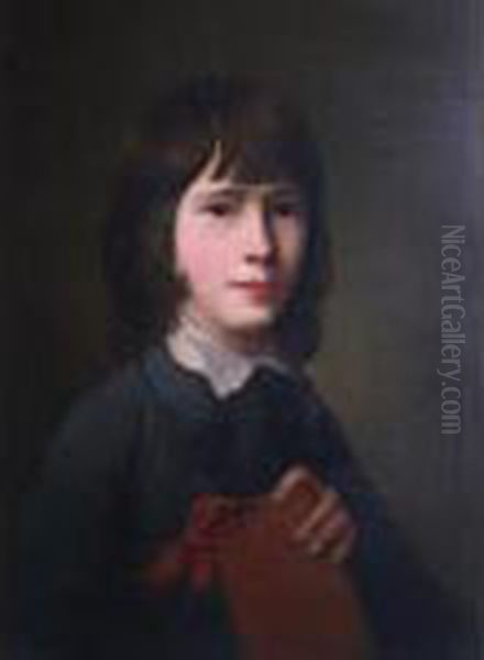 Portrait Of A Boy With A Red Book - view 1