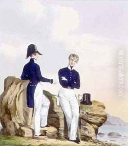 Midshipmen plate 3 from Costume of the Royal Navy and Marines by L. and Eschauzier, St. Mansion