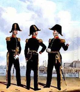 Master of the Fleet and Physicians plate 13 from Costume of the Royal Navy and Marines