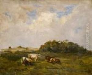 Sand Hills, Gorse And Three Cows Sand Hills, Gorse And Three Cows