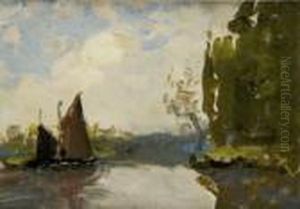 Sailing Boats On A River by Nathaniel Hone