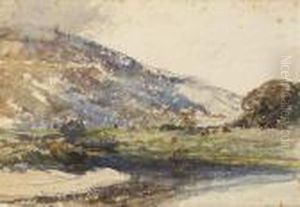 Hillside And Winding Stream by Nathaniel Hone