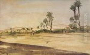 Study, Egypt, Mountains Over Nile by Nathaniel Hone
