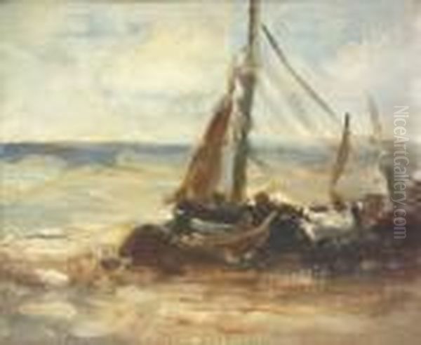 Beached Sailing Boat, Malahide - view 1