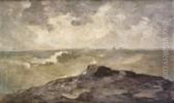 Stormy Seas With Distant Ships - view 1