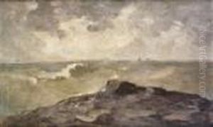 Stormy Seas With Distant Ships by Nathaniel Hone