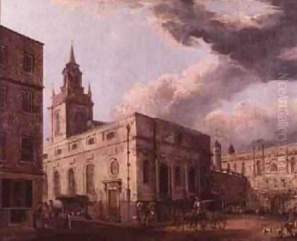 St Lawrence Jewry and the Guildhall - view 1