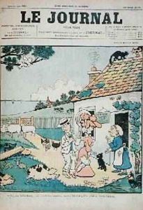 Farmers and the tourist industry caricature from Le Journal pour Tous by Maurice Motet
