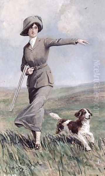 A Lady out Shooting - view 1
