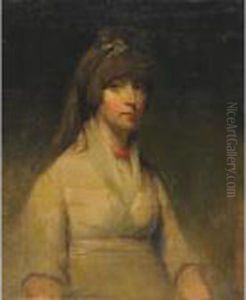 Elegant Lady Wearing A Coral Necklace by John Hoppner